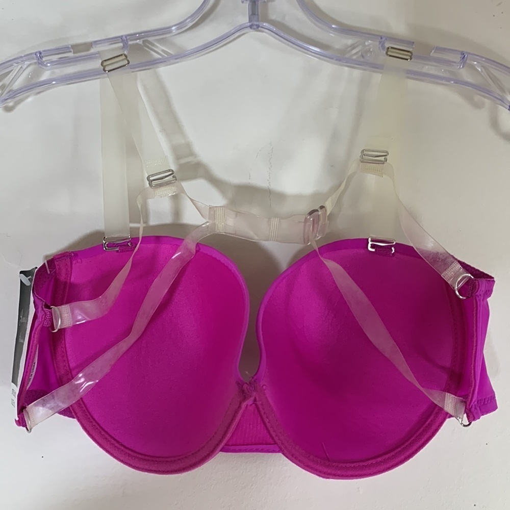 NWT. Jennifer Intimatea 36C Sheer Plastic Strap Bra. - Picture 5 of 8